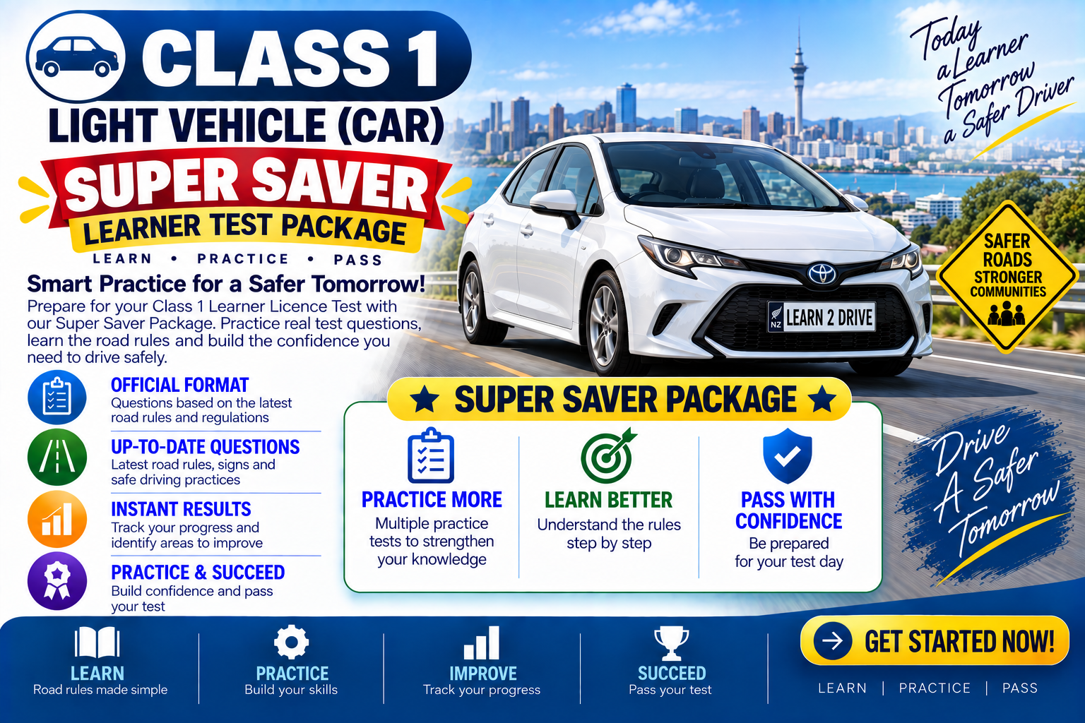 Class 1 | Motor Car, Light Motor Vehicle | Super Saver | 20 Practice Tests